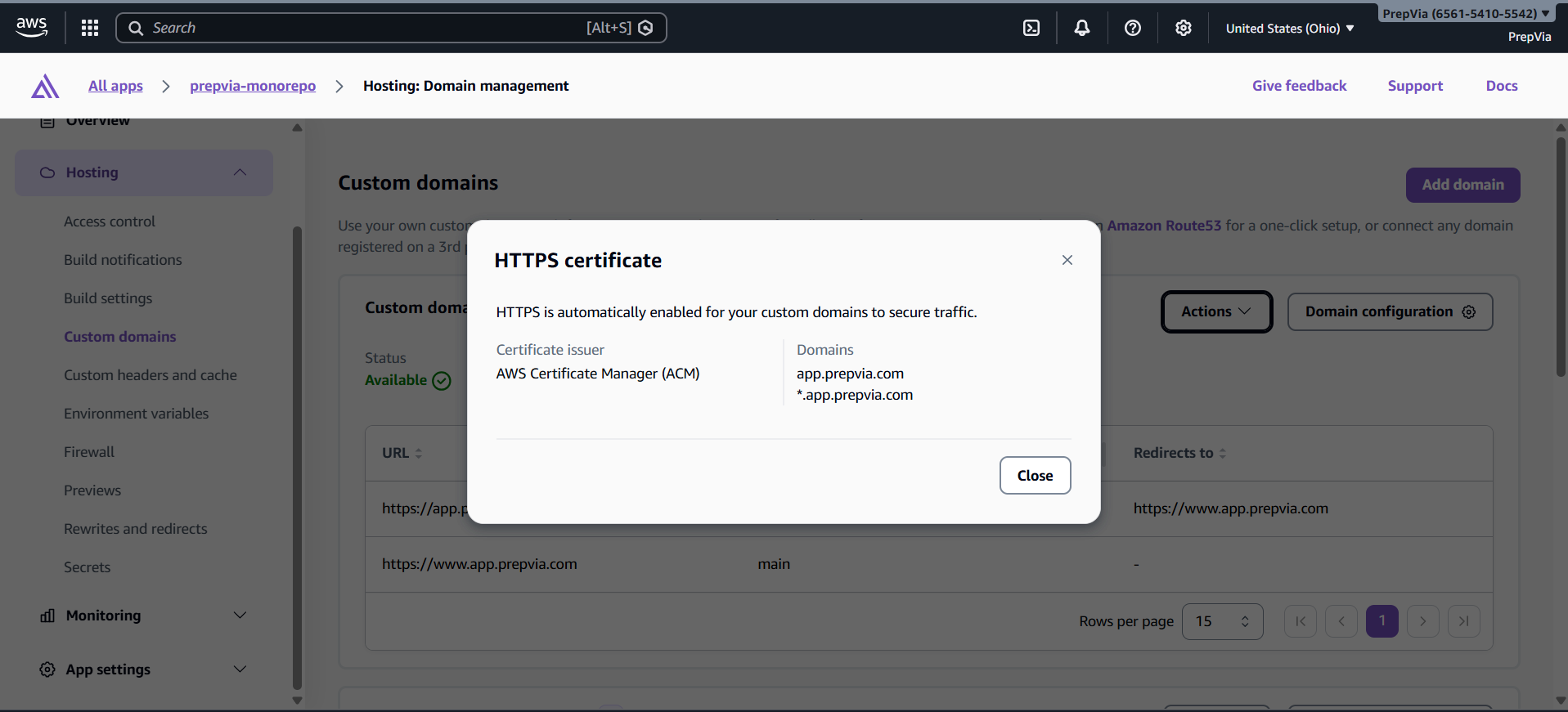 ACM Certificate