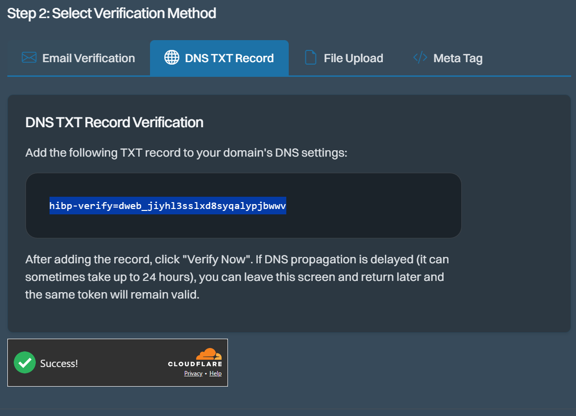 HIBP DNS check
